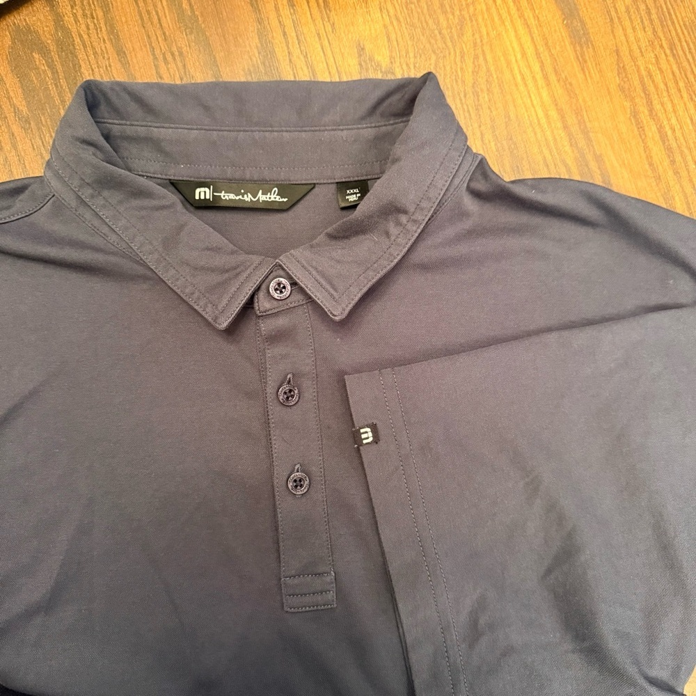 Travis Mathew Men’s Dark Navy Short-Sleeve Polo. Size XXXL